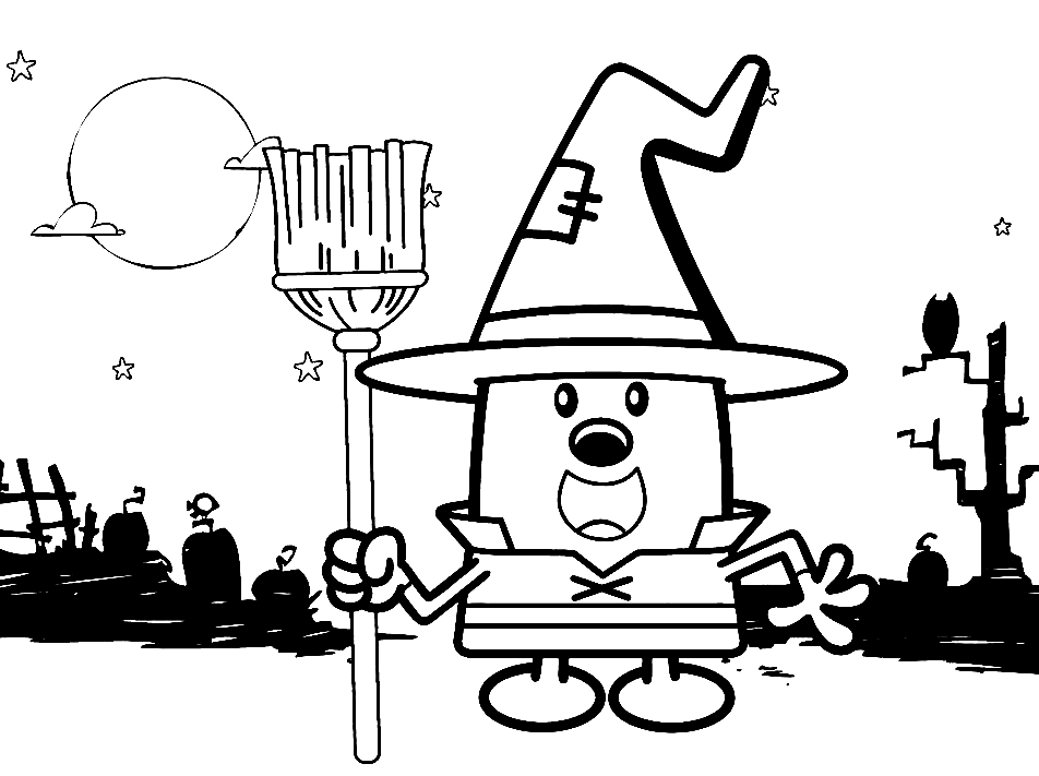 Wubbzy Halloween Coloring Pages