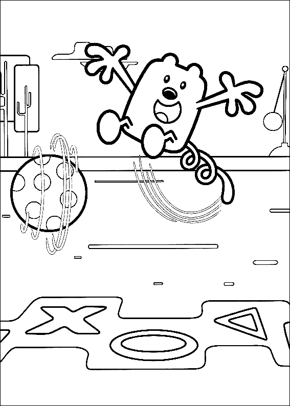 Wubbzy Jumping Coloring Page