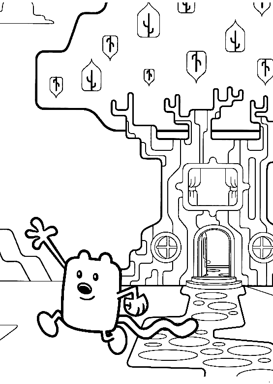 Wubbzy Running Coloring Page
