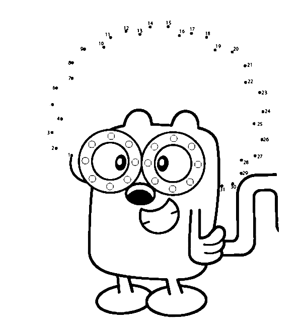 Wubbzy and Numbers Coloring Page