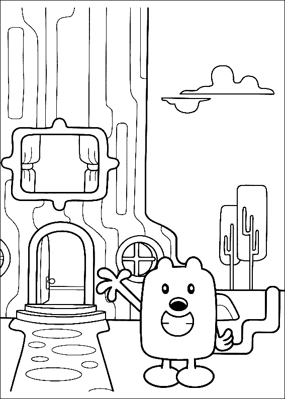 Wubbzy at Home Coloring Page