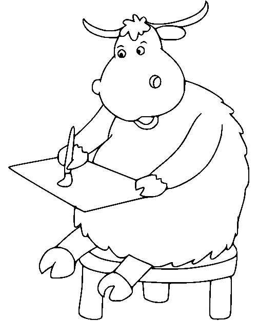 Yak Drawing Coloring Pages