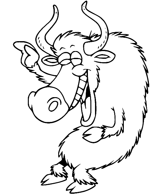 Yak Laughing Coloring Pages