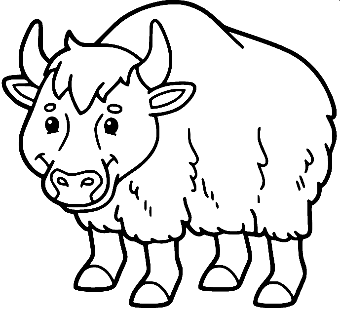 Yak Smiling Coloring Pages