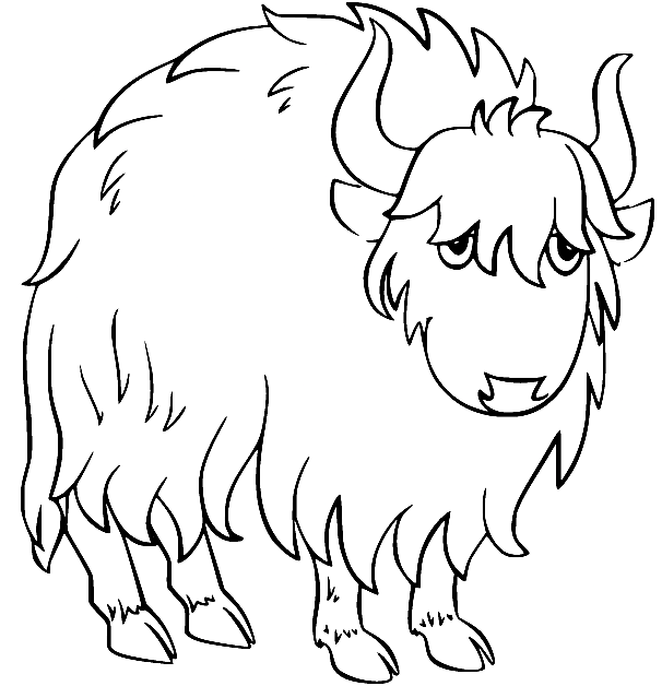 Yak to Print Coloring Page