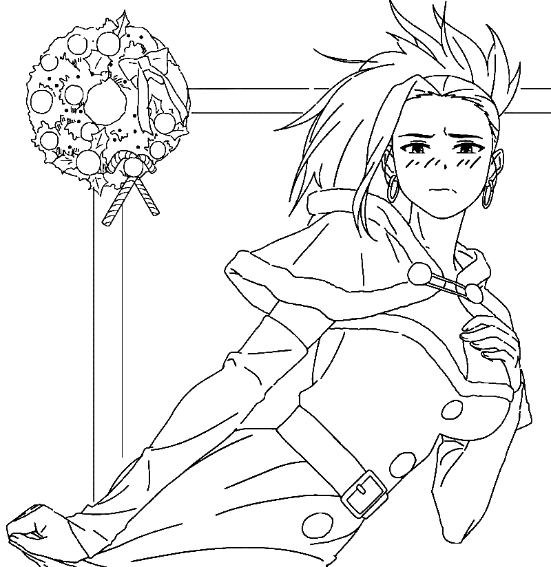 Yaoyorozu On Christmas Coloring Pages