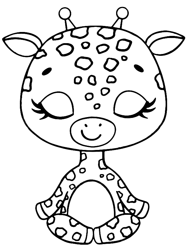 Yoga Giraffe Coloring Pages
