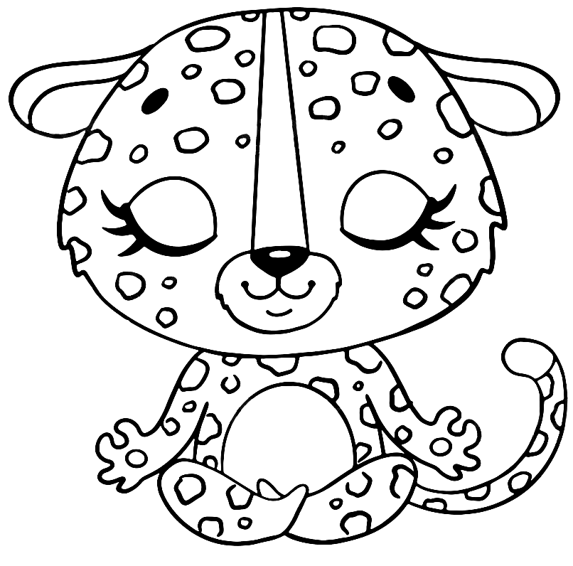 Coloriage de léopard de yoga