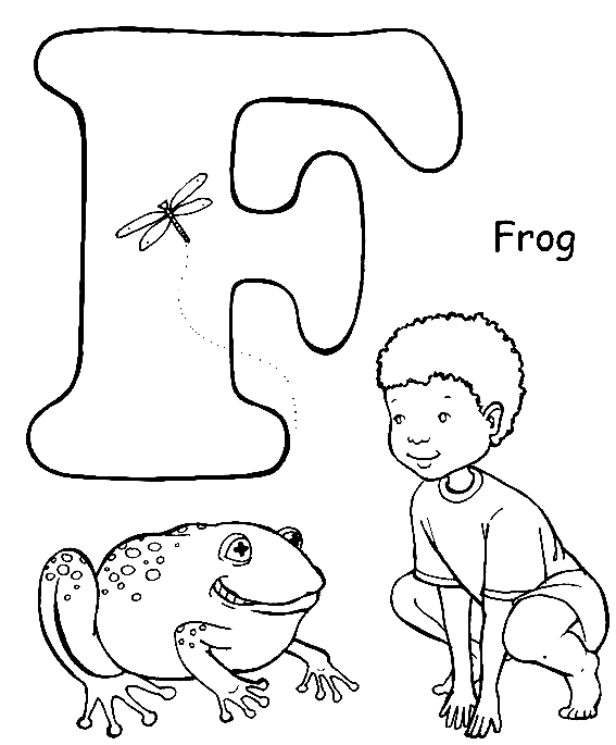 Yoga Pose A Frog Letter F from Yoga