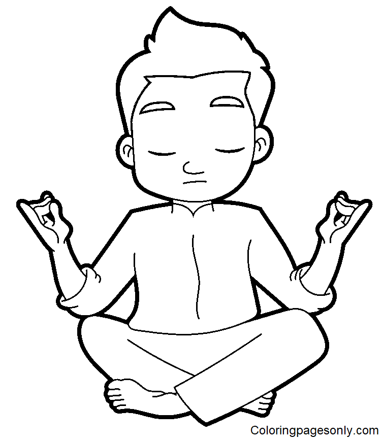 Yoga Coloring Page