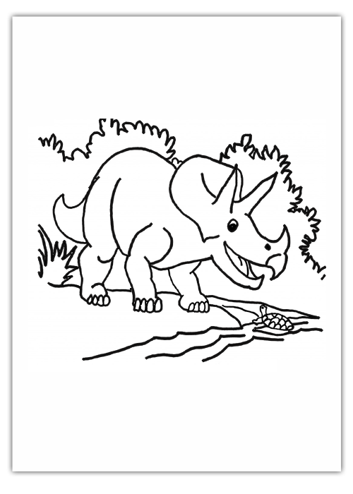 triceratops-praten-met-schildpad-naast-de-rivier00