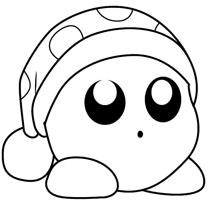 Adorable Kirby Coloring Page