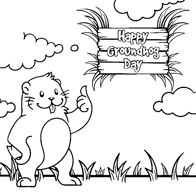 Amazing Groundhog Day Coloring Pages