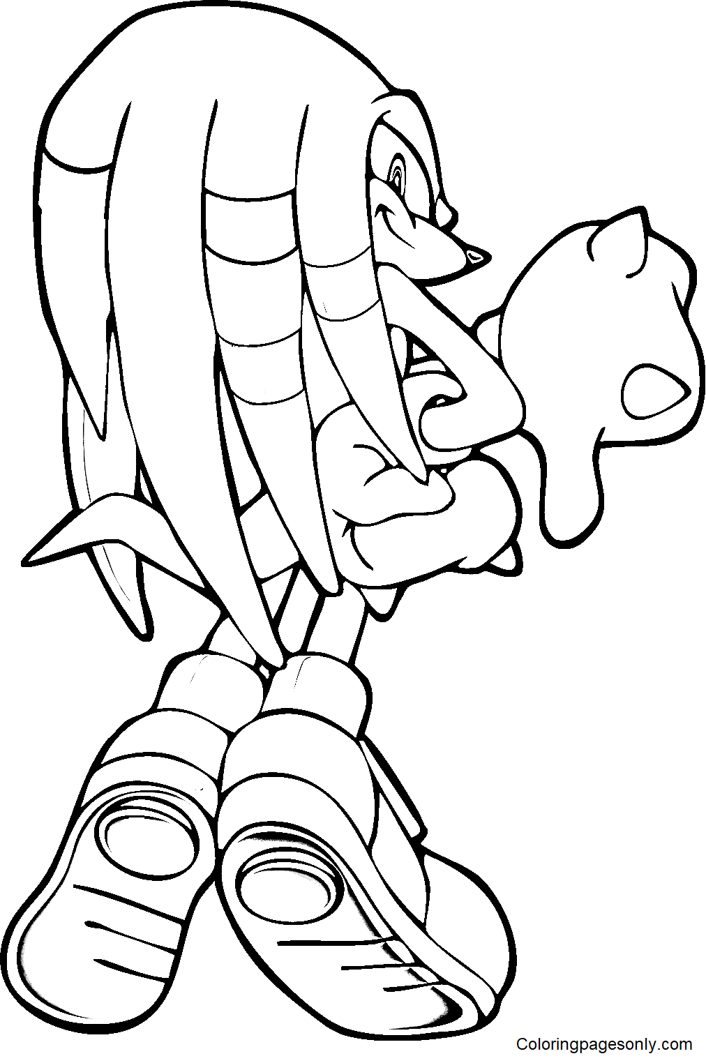 Amazing Knuckles Coloring Pages