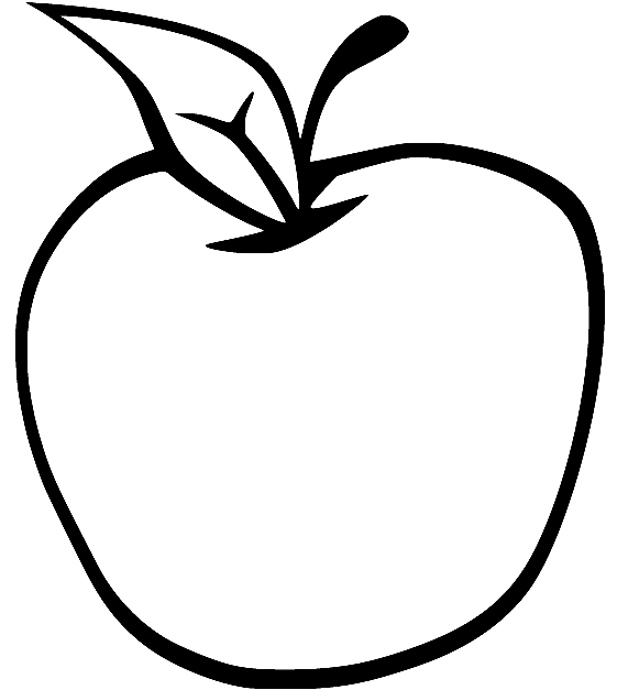 Apple Free Coloring Page