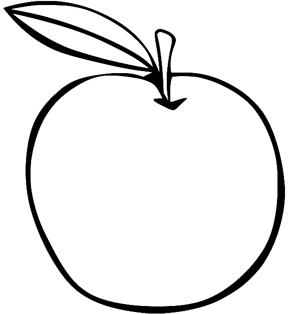 Apple Printable Coloring Page