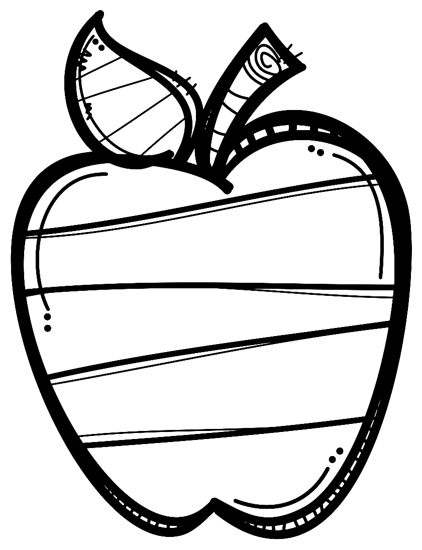 Apple to Print Coloring Page