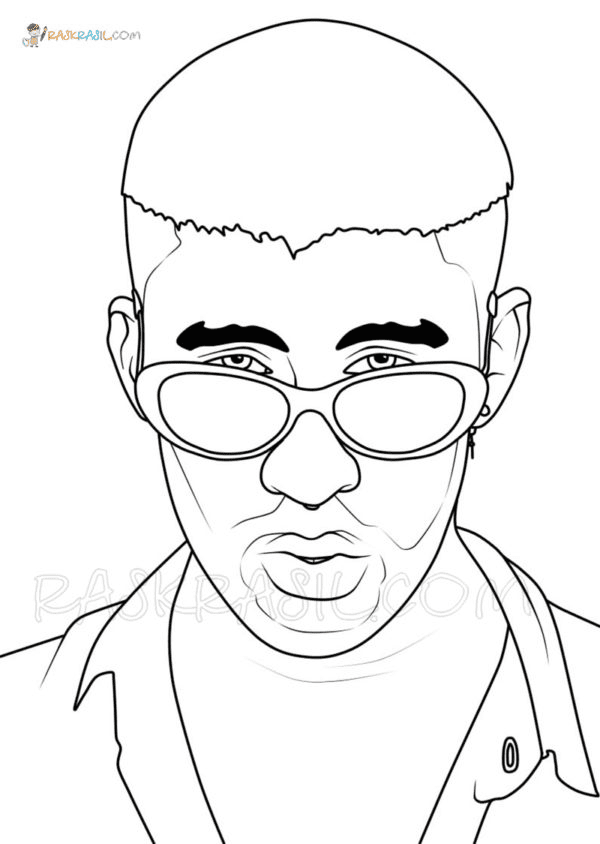 Bad Bunny Image Coloring Pages