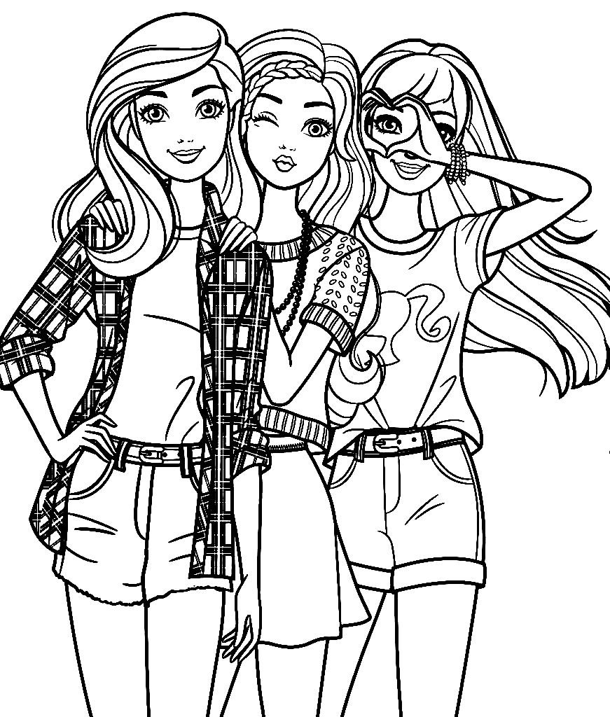 Barbie Image Coloring Page