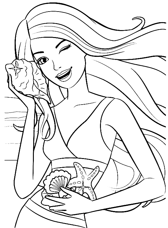 Barbie and Seashells and Snail from Barbie