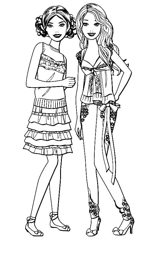 Barbie To Print Coloring Pages