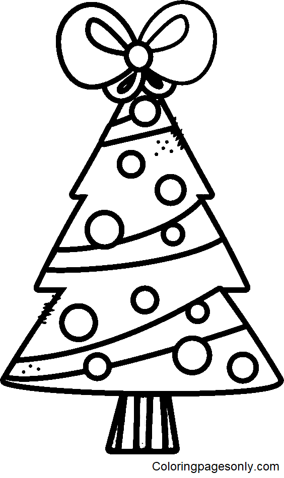 Hermoso Árbol de Navidad para Imprimir a partir de Navidad 2023