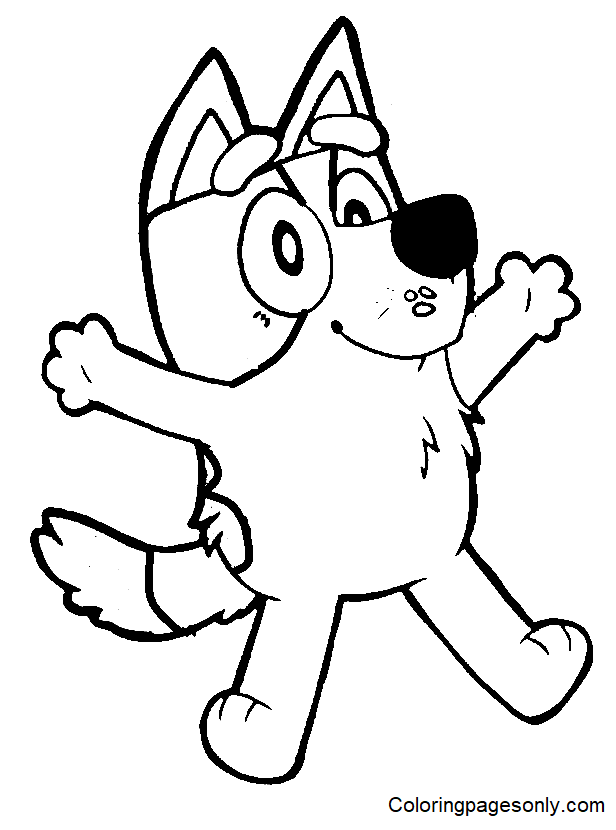 Bluey Free Coloring Page