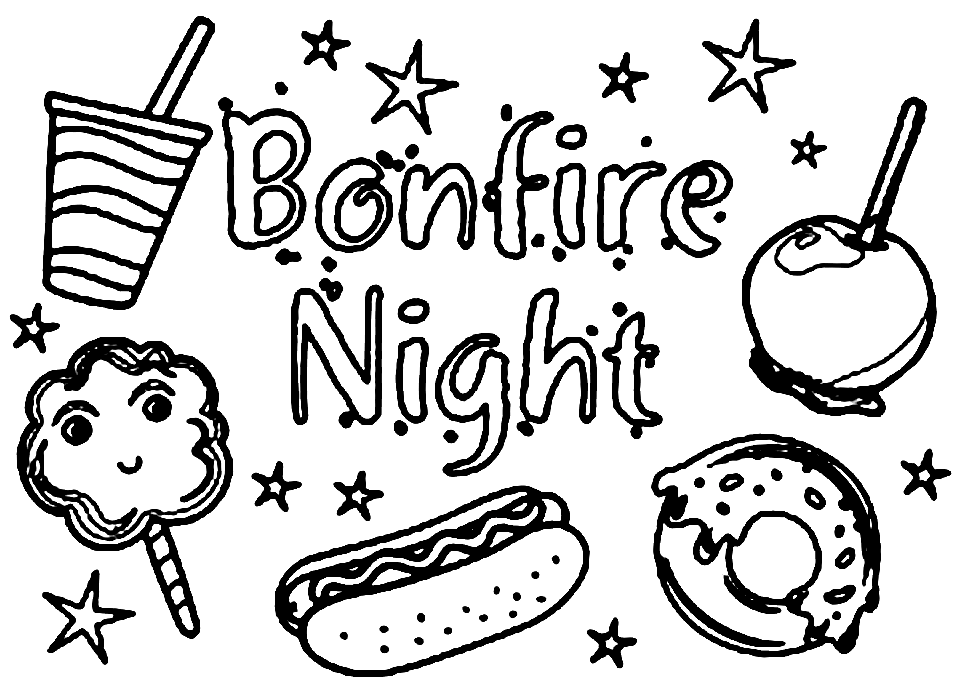 Bonfire Night para impressão de Guy Fawkes Night