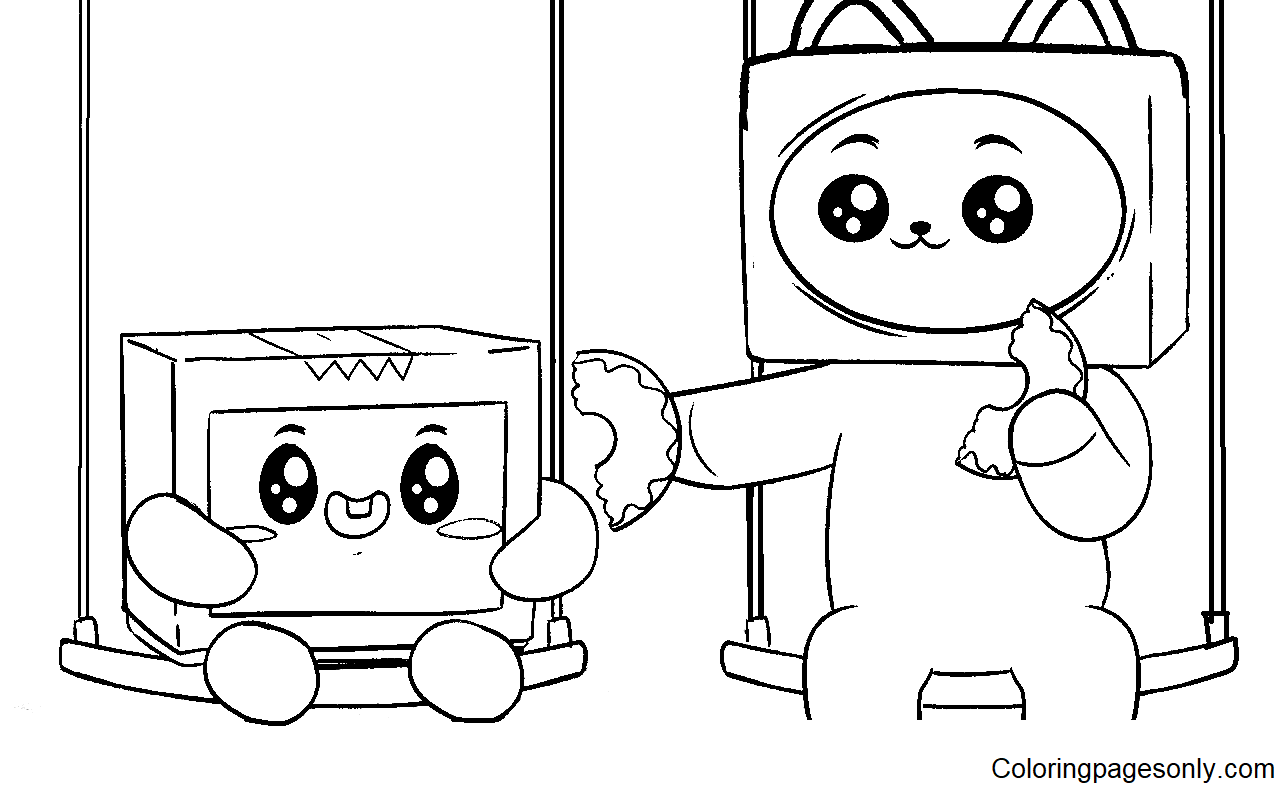 Boxy with Foxy Coloring Page