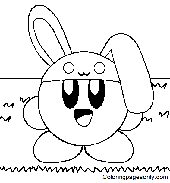 Bunny Kirby Coloring Page
