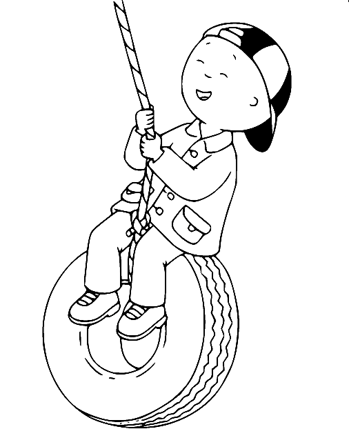 Caillou Playing on the Swing from Caillou