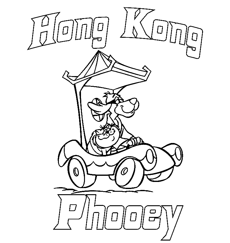Pagina da colorare di Phooey di Hong Kong del fumetto