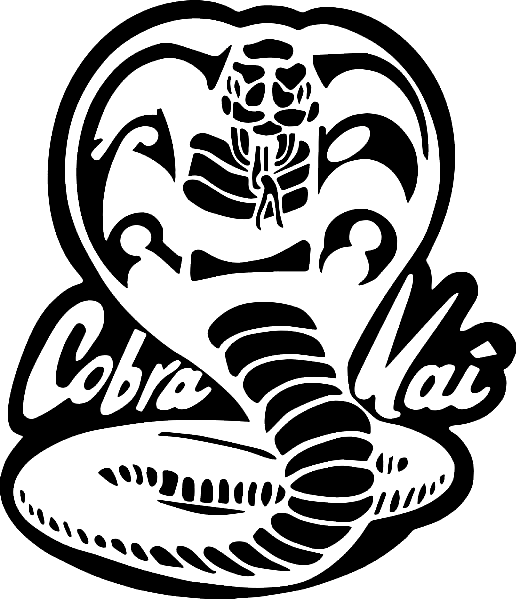 Desenho do logotipo do filme Cobra Kai para colorir
