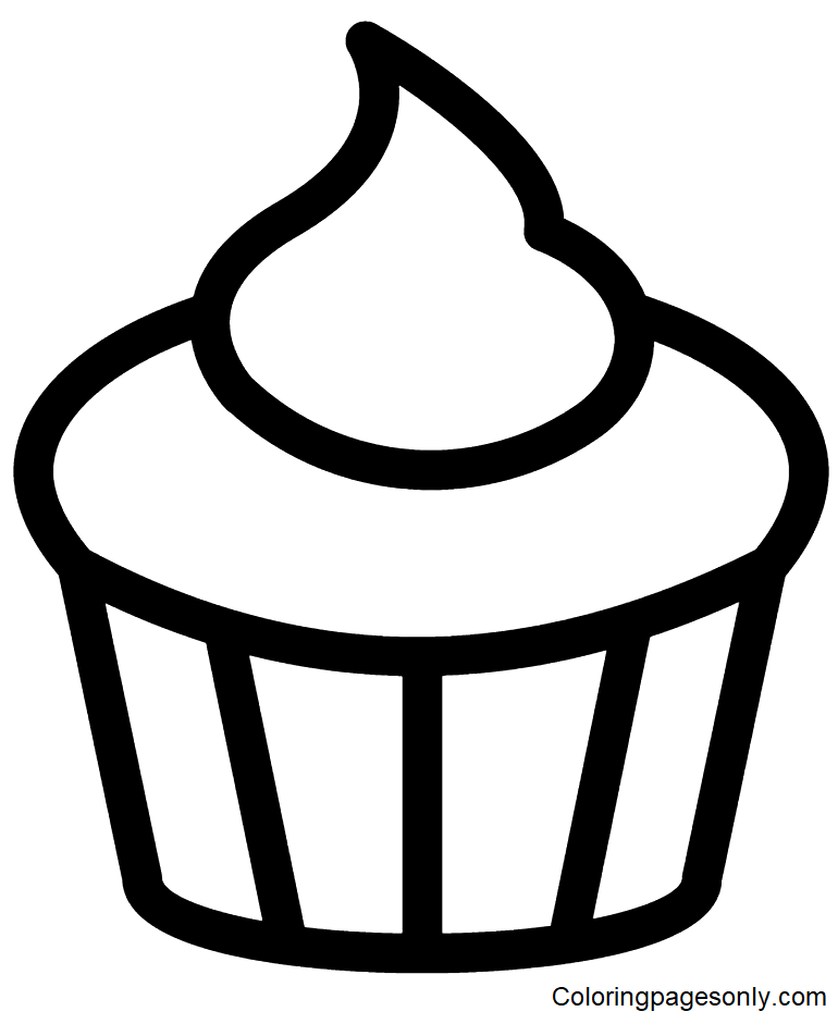 Cupcake Sheet Coloring Pages