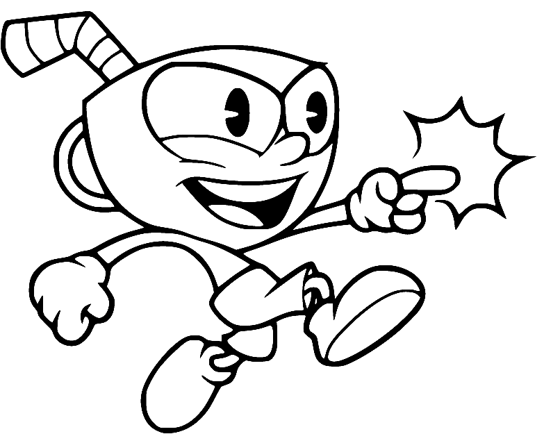 Cuphead Fights Coloring Pages