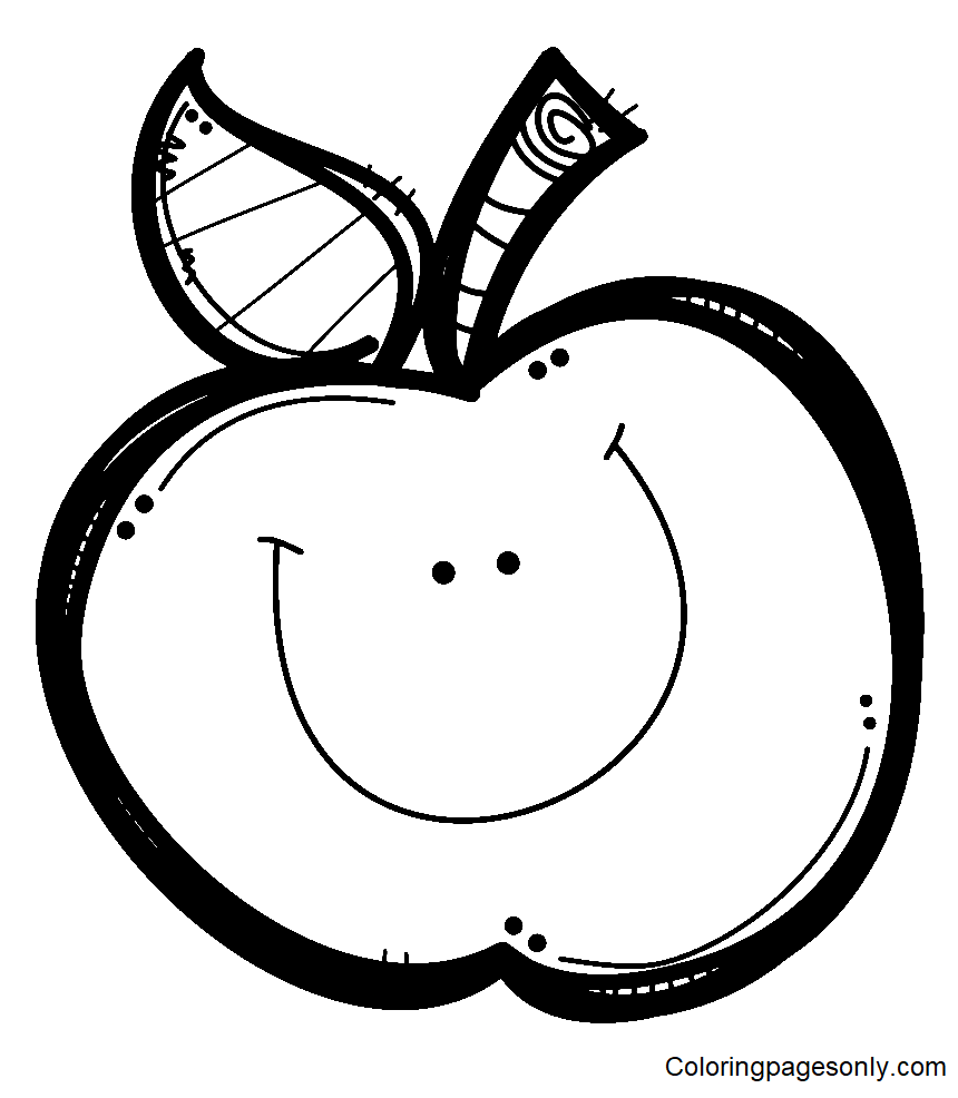 Manzana de dibujos animados lindo de Apple