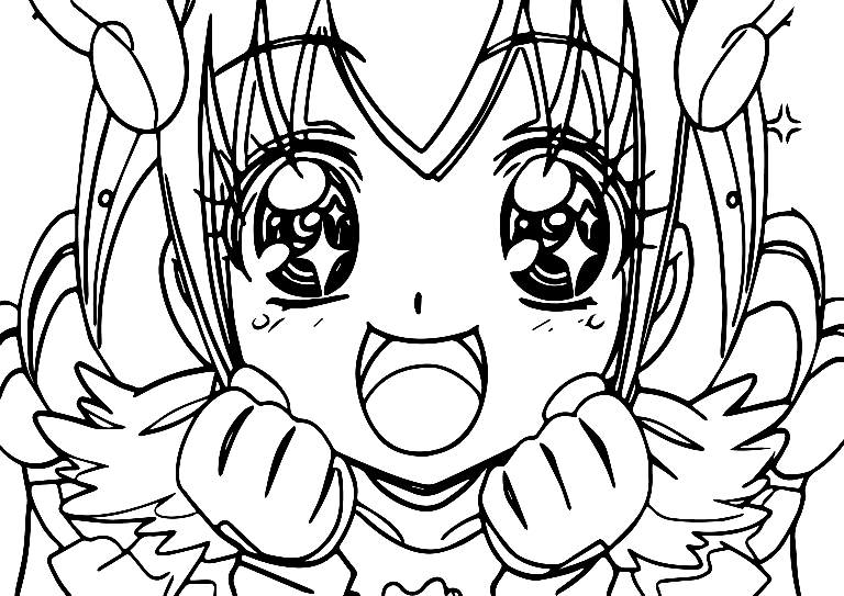 Cute Glitter Force Coloring Page