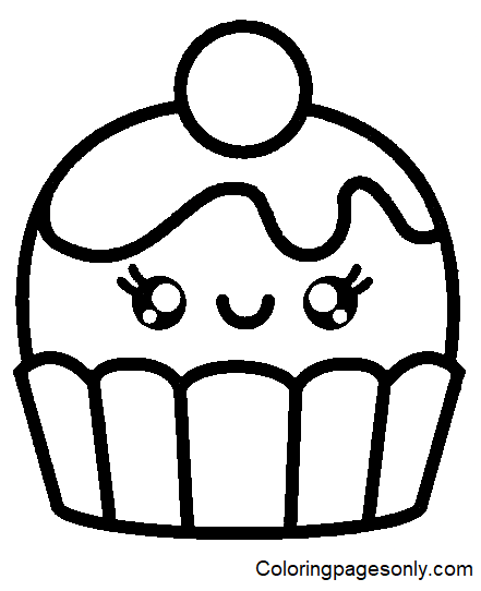 Cupcake Kawaii fofo de Cupcake