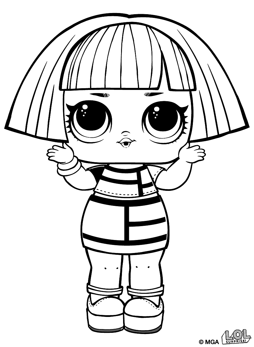 Cute Lol Surprise Doll Shapes Coloring Page