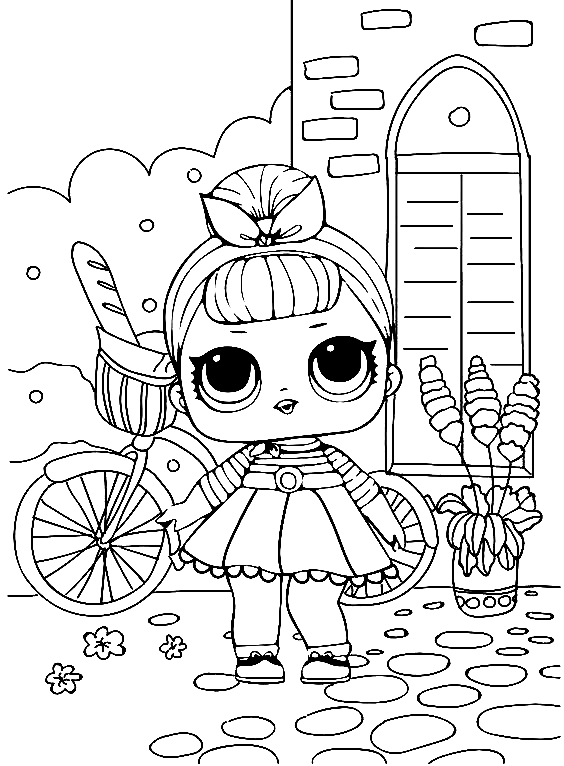 Cute Lol Surprise Doll for Kids Coloring Page