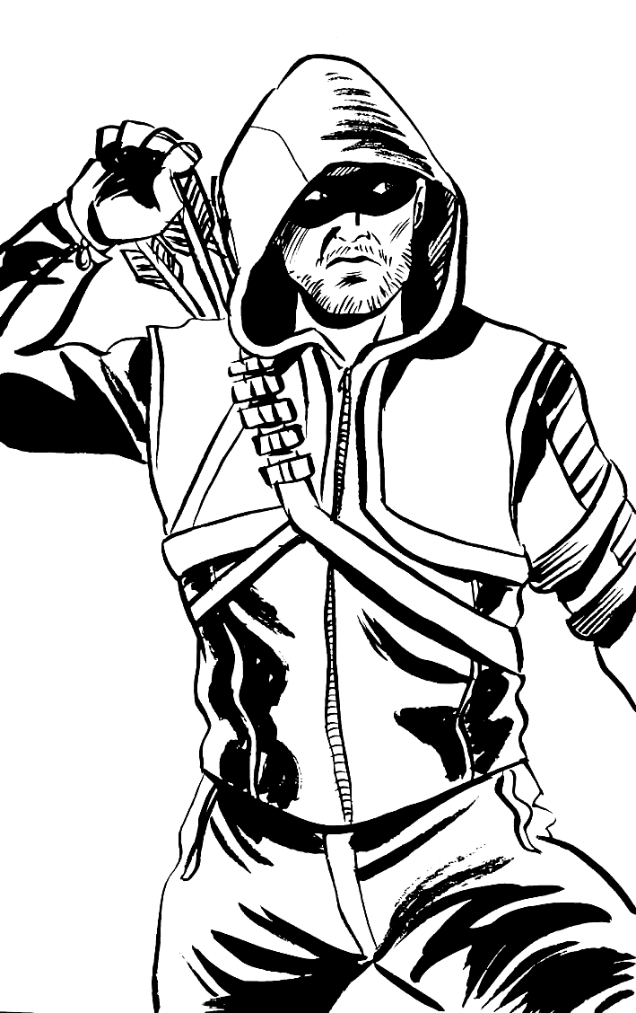 DC Comic Green Arrow Coloring Page