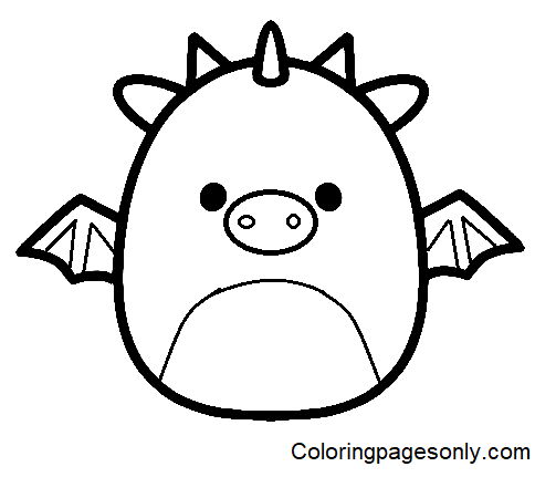 Dakota from Squishmallows Coloring Page