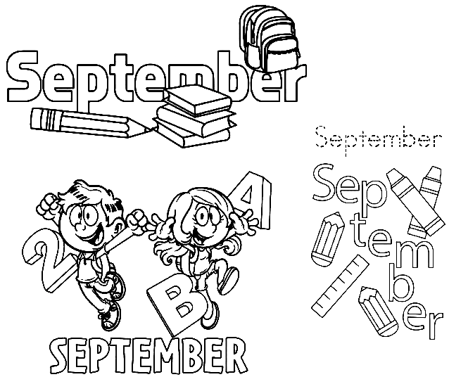 Download September Coloring Pages