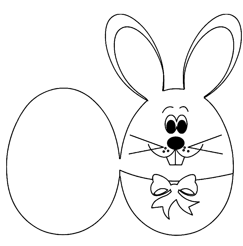 Easter Card Printable Coloring Page