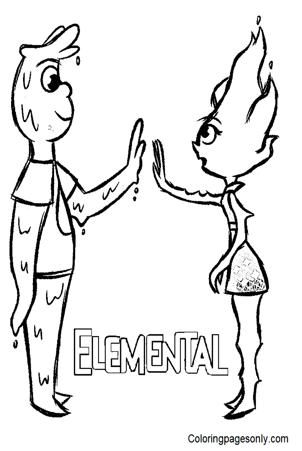 Elemental Coloring Sheet Coloring Pages