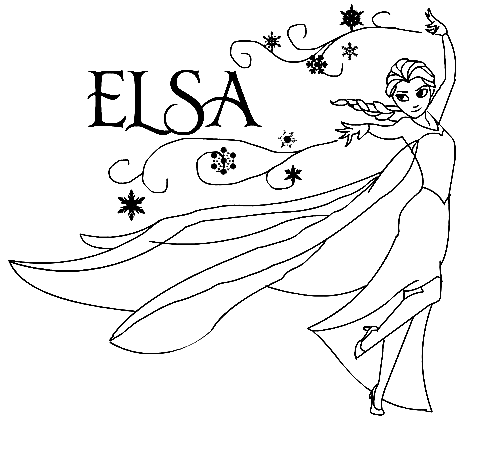 Elsa Sheets Coloring Page