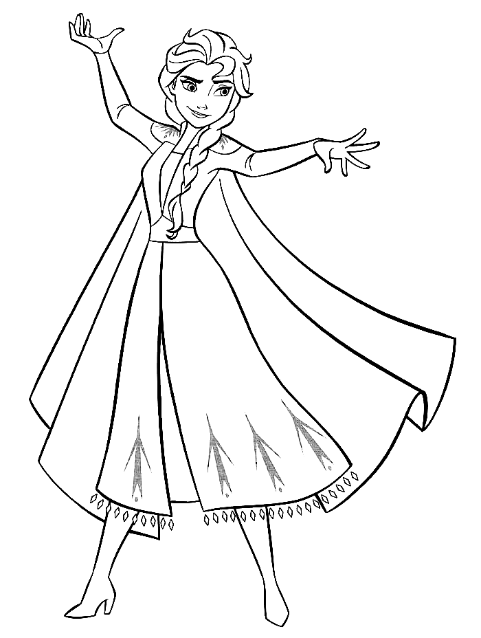 Elsa uses Magic Coloring Pages