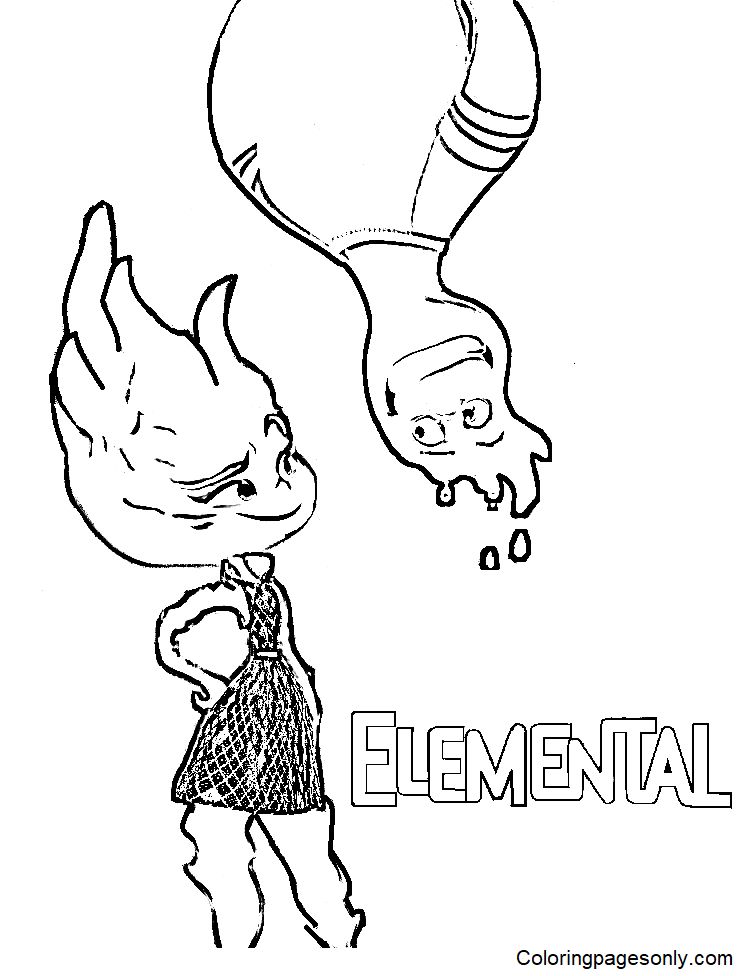 Ember and Wade Coloring Pages