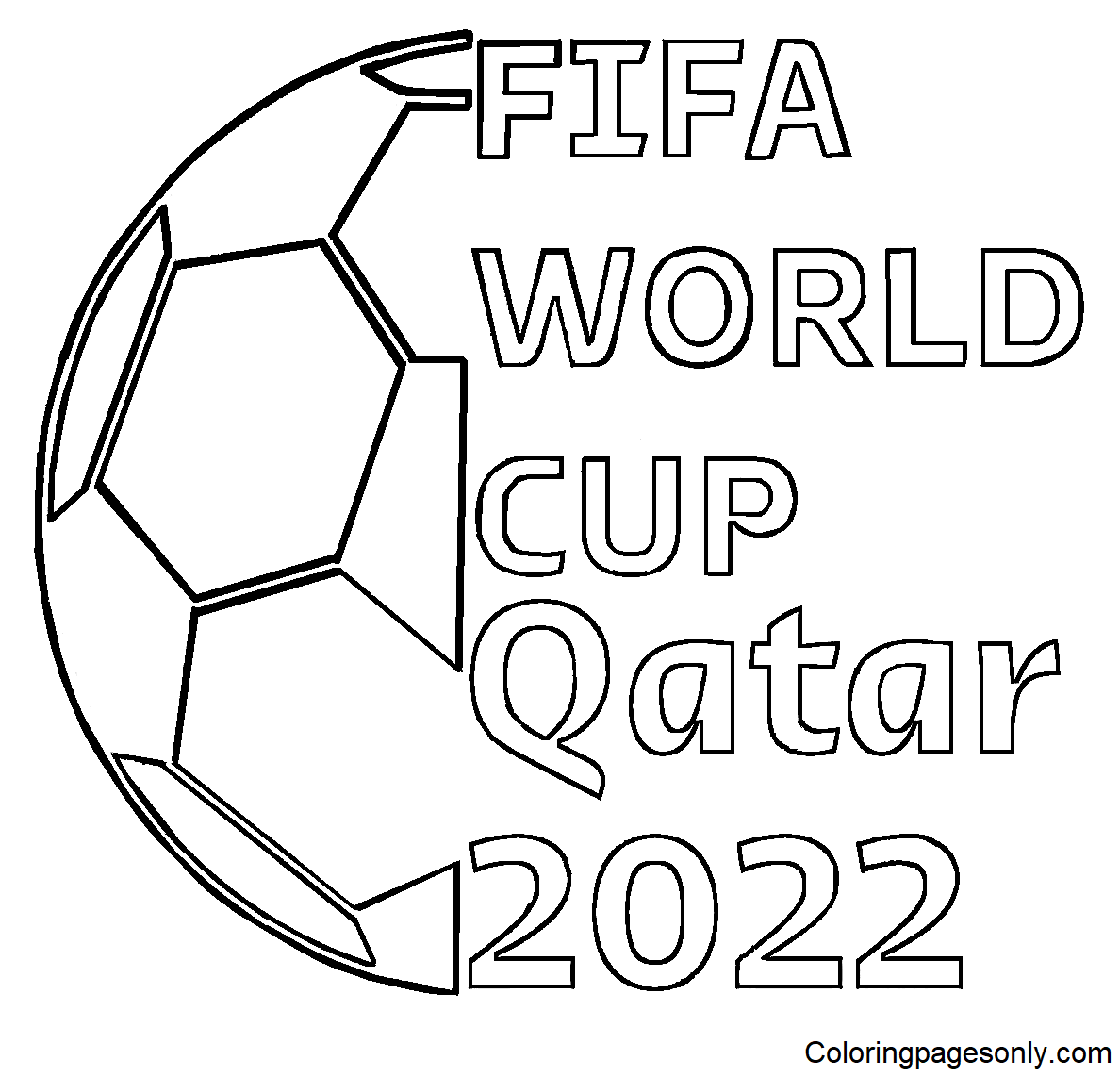 Раскраска Чемпионат мира по футболу FIFA 2022 в Катаре