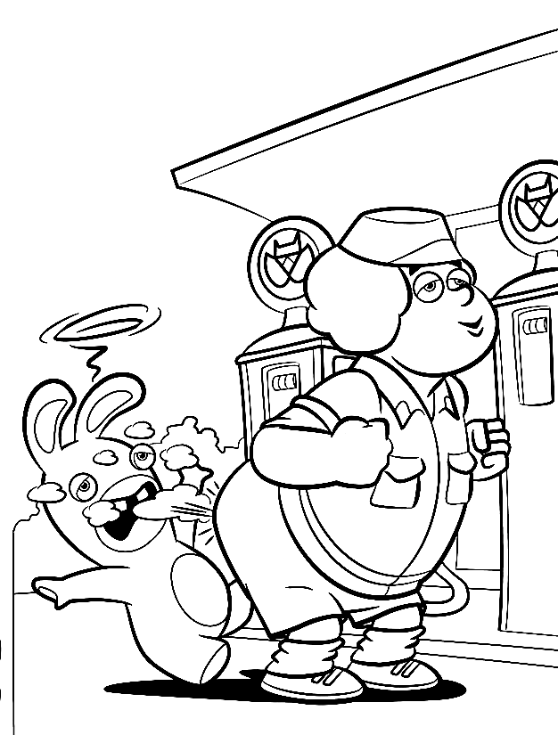 Fart - Raving Rabbids Coloring Pages